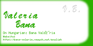 valeria bana business card